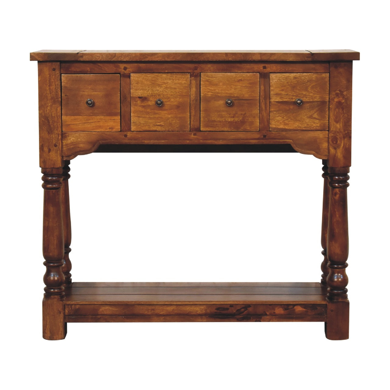 View Chestnut 4 Drawer Console Table information