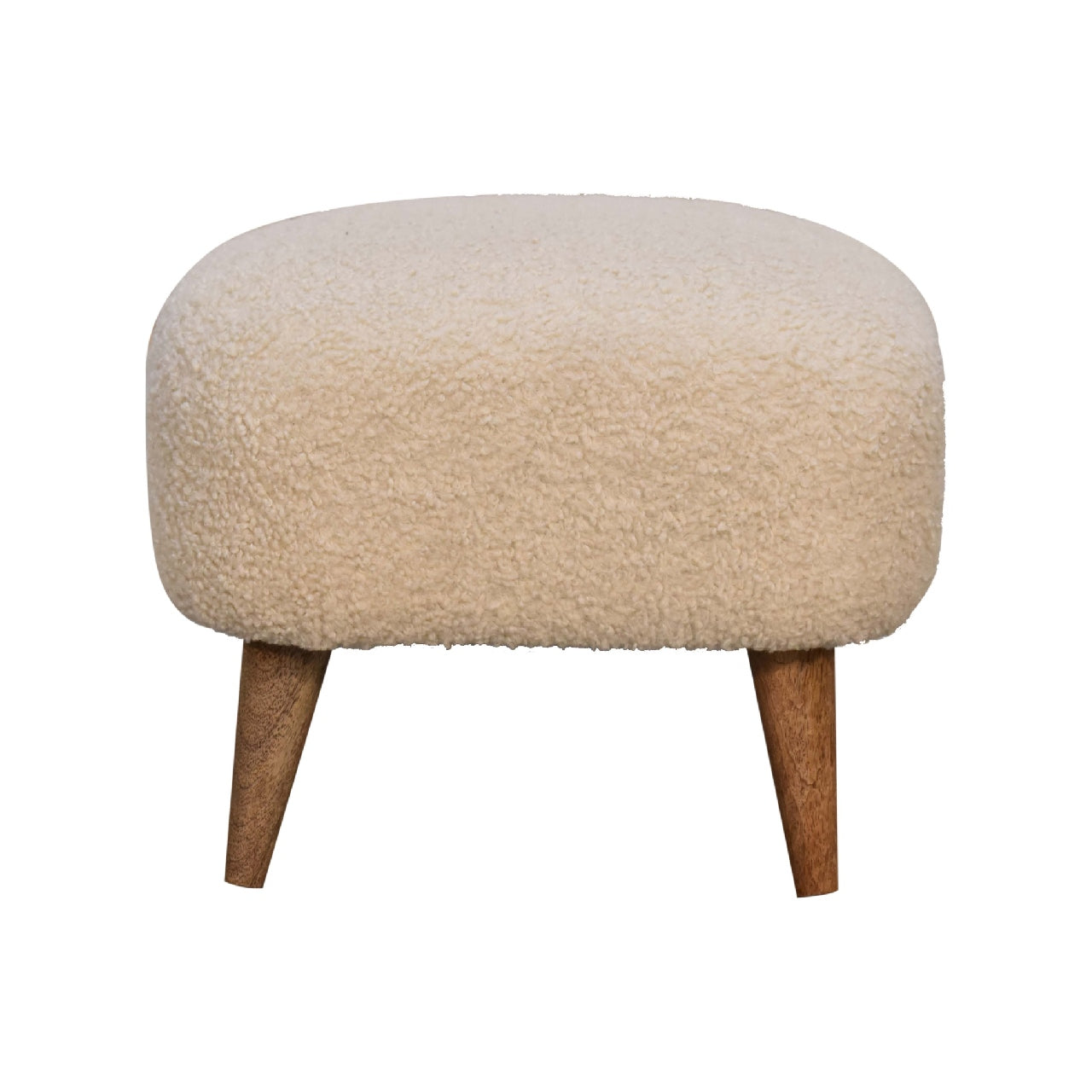 View Bouclé Cream Square Footstool information