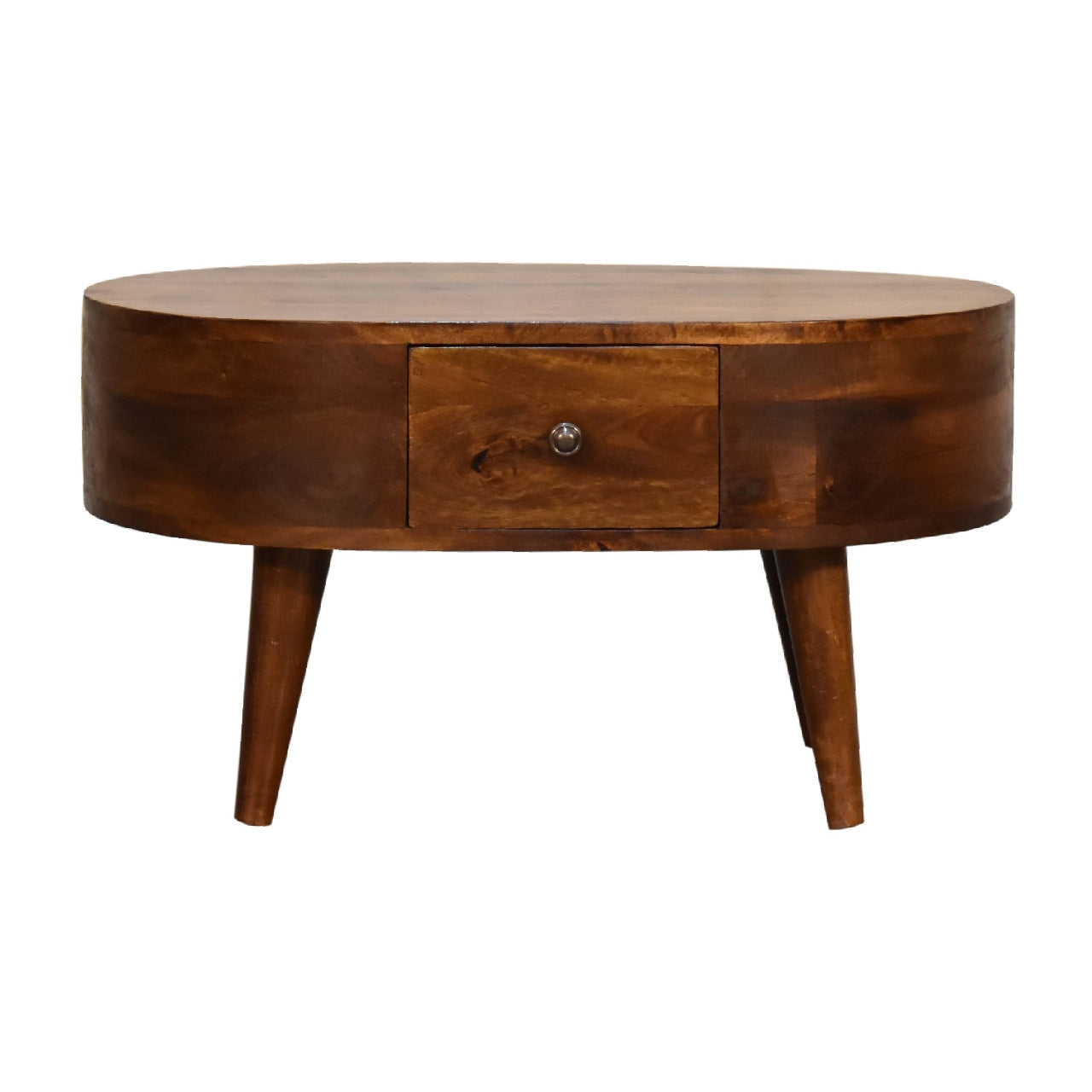 View Mini Chestnut Rounded Coffee Table information