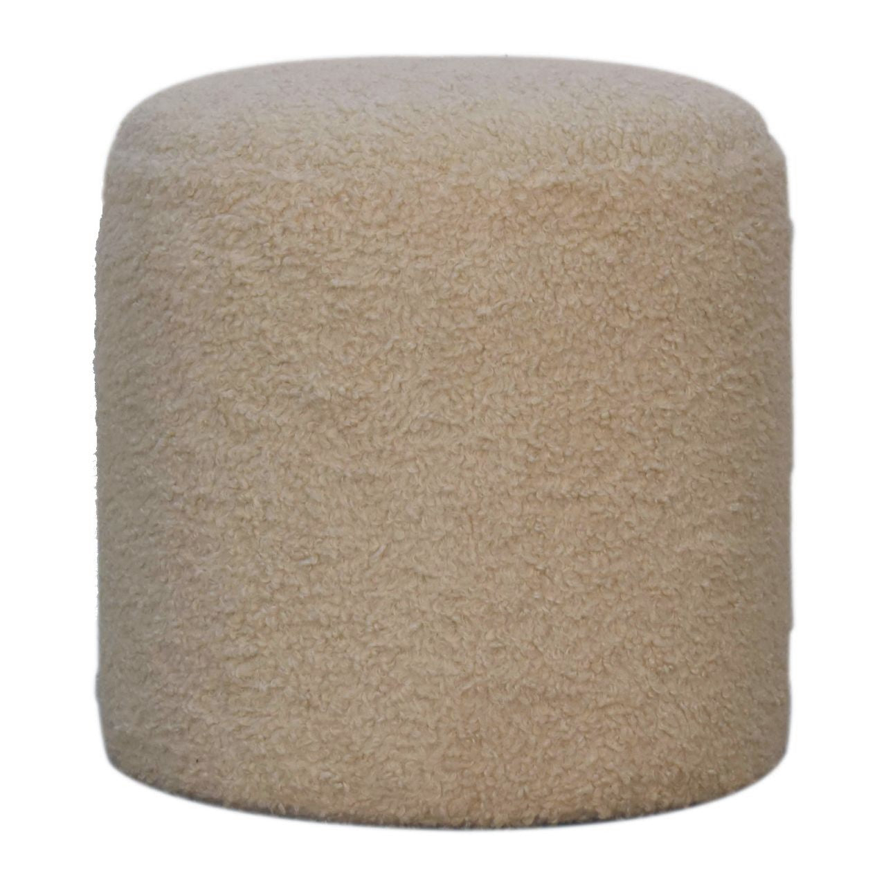 View Boucle Cream Round Footstool information