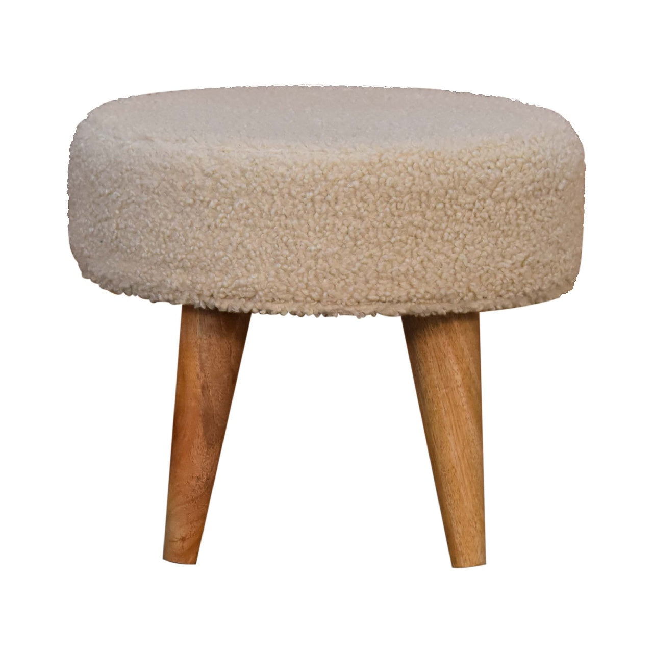 View Cream Boucle Petite Footstool information