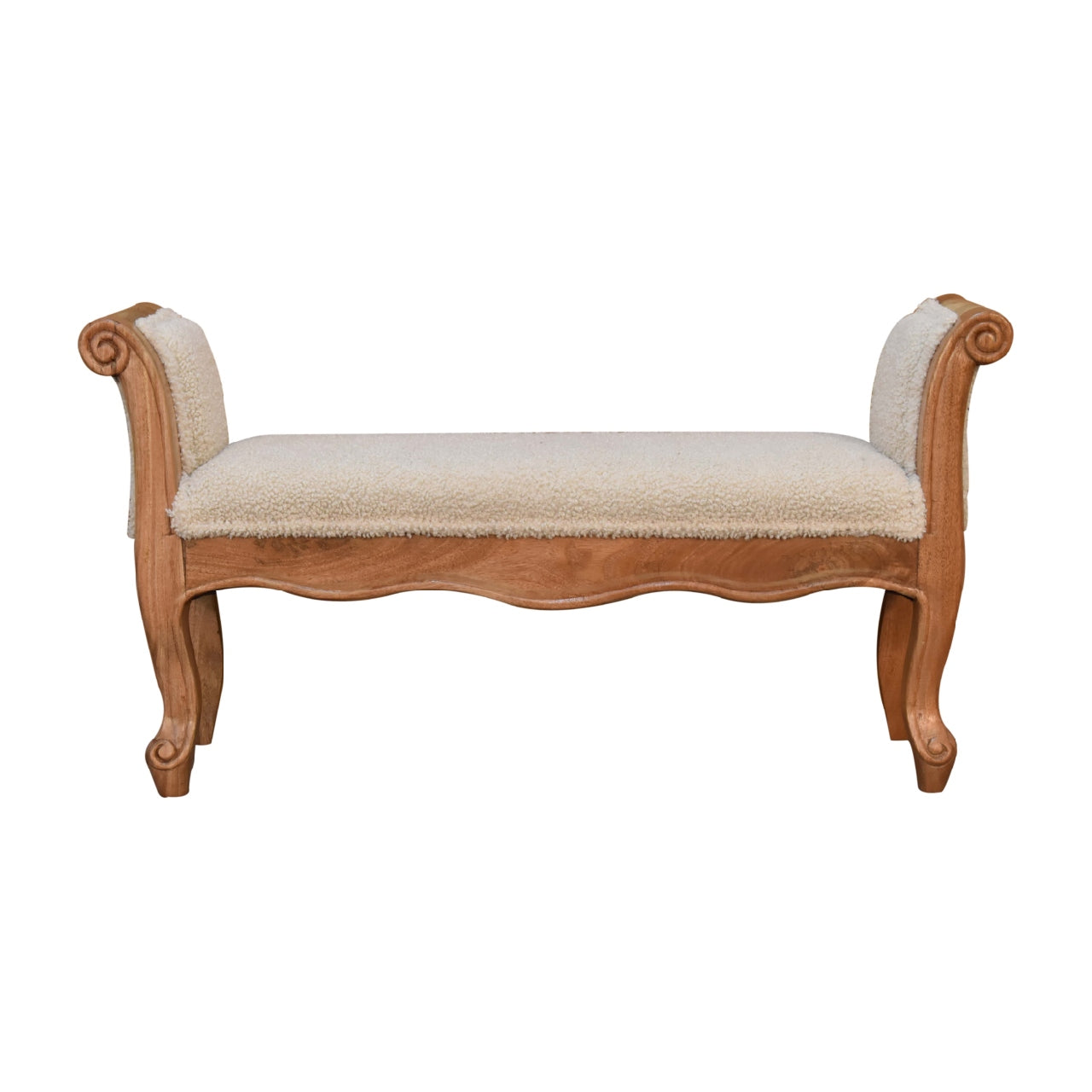 View Cream Boucle French Style Bench information