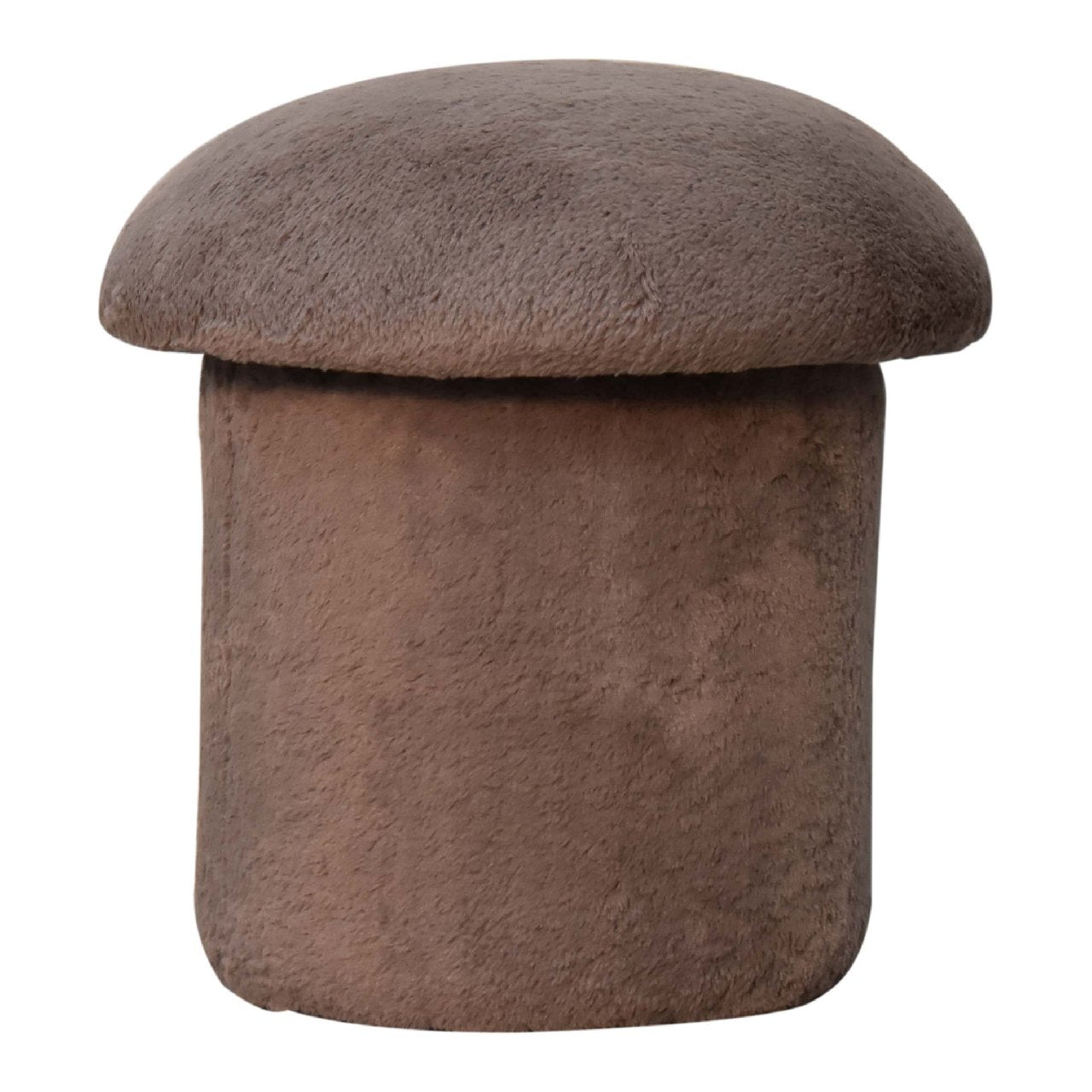 View Mocha Faux Fur Mushroom Footstool information