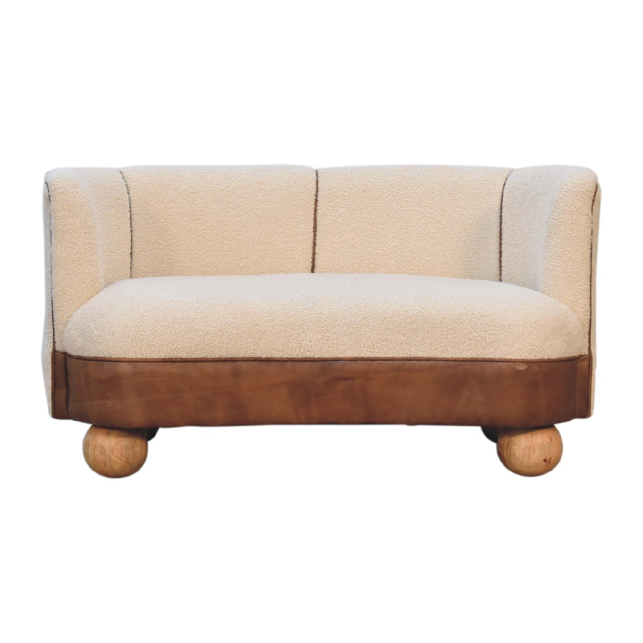 View Boucle Cream Buffalo Small Sofa information