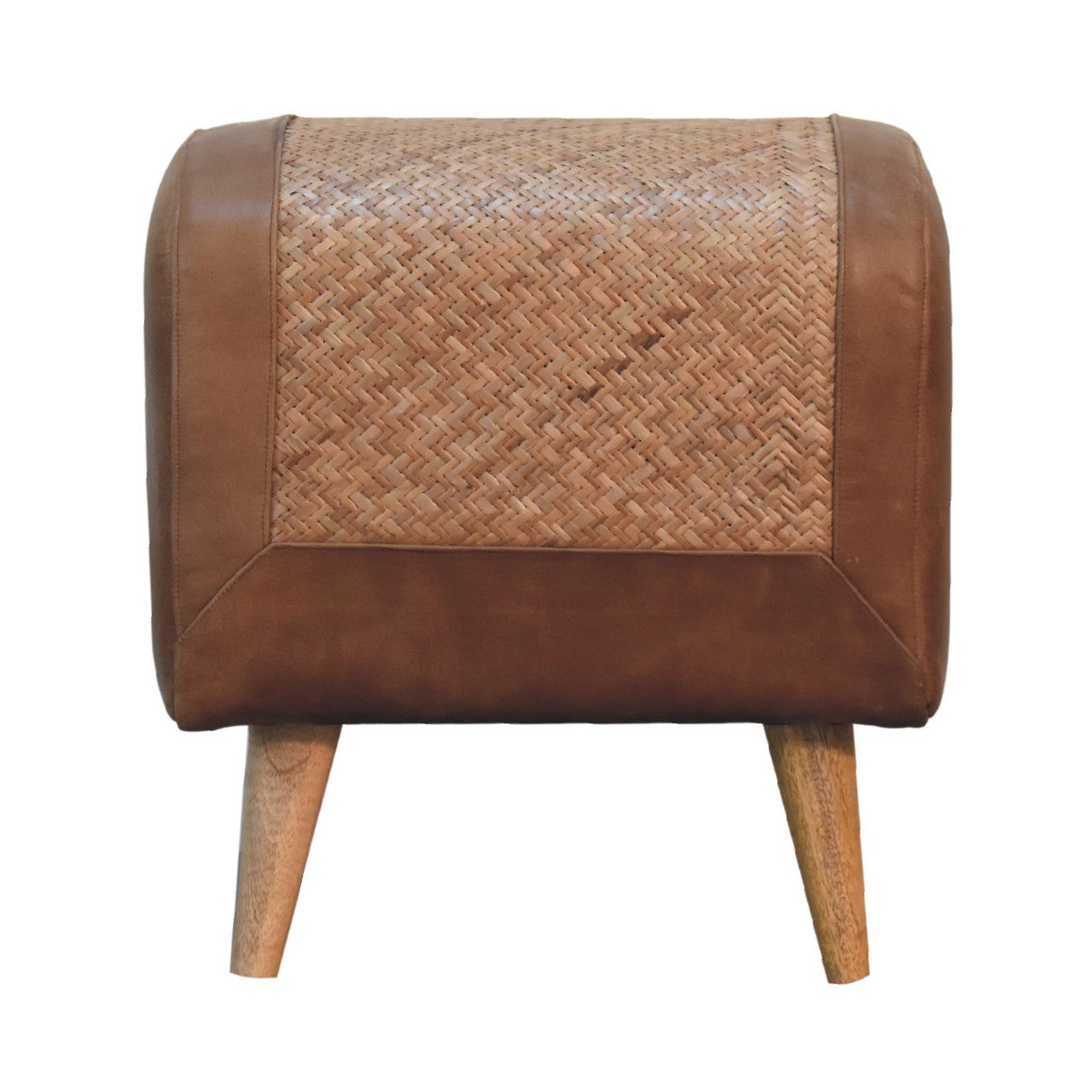 View Seagrass Buffalo Hide Square Nordic Footstool information