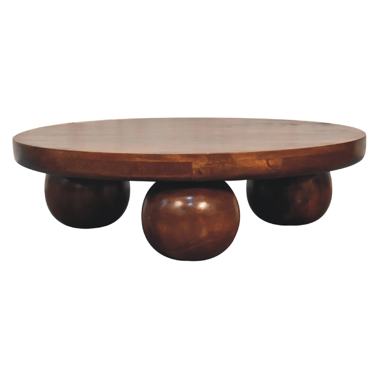 View Chestnut Central Table with Ball Feet information