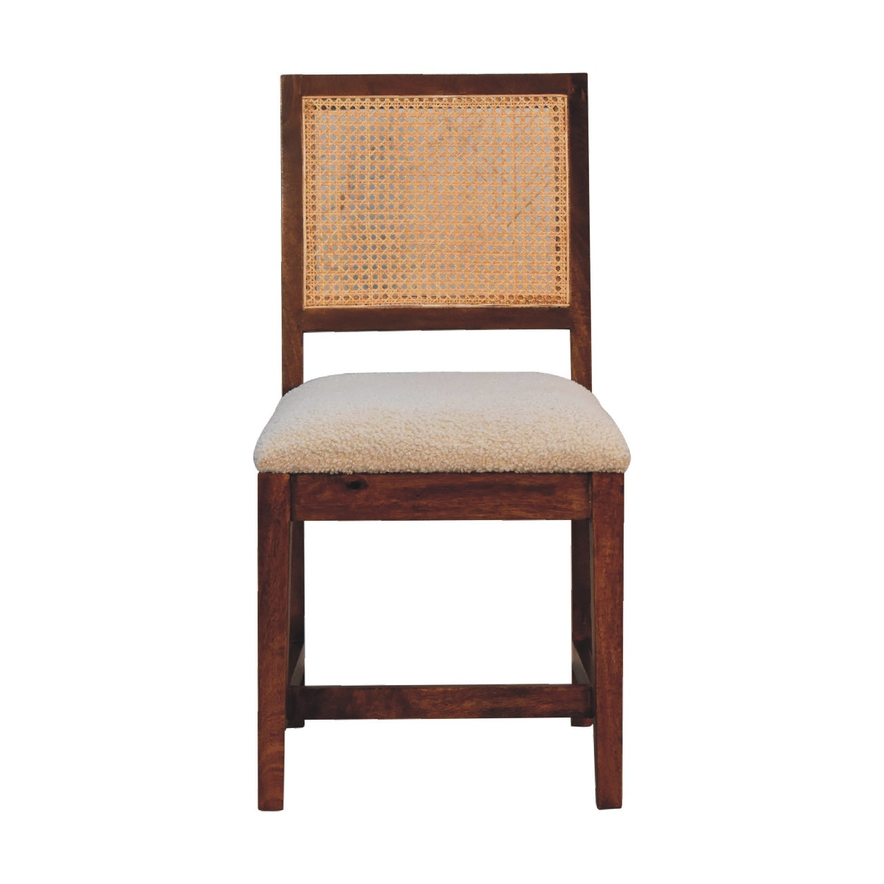 View Cream Boucle Rattan Chair information