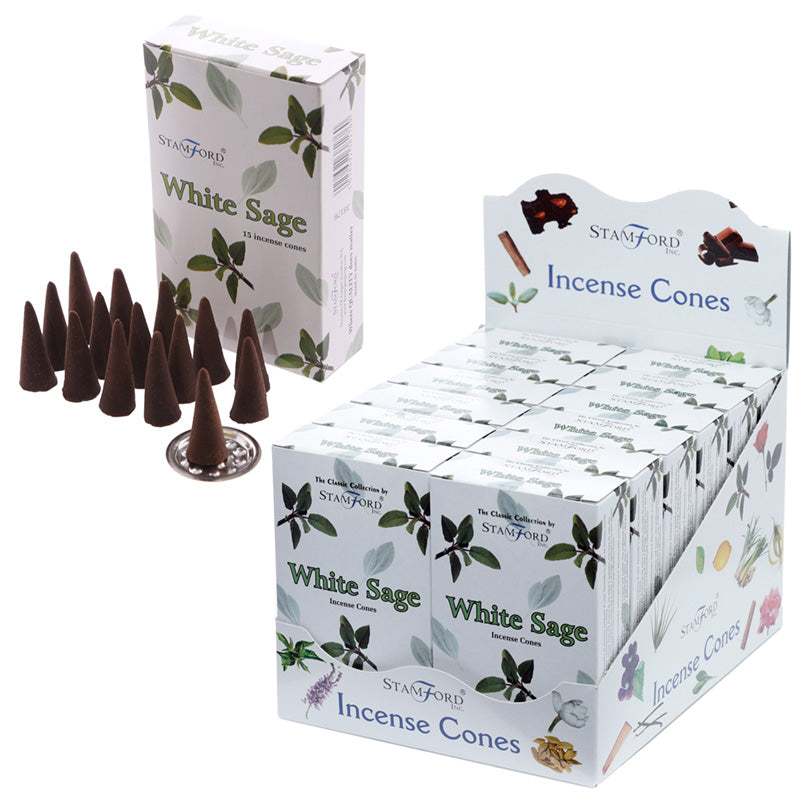 View 12x White Sage Stamford Incense Cones information