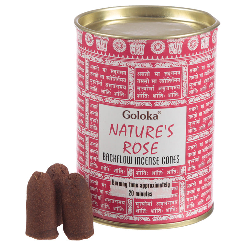 View 6x Goloka Backflow Incense Cones Rose information