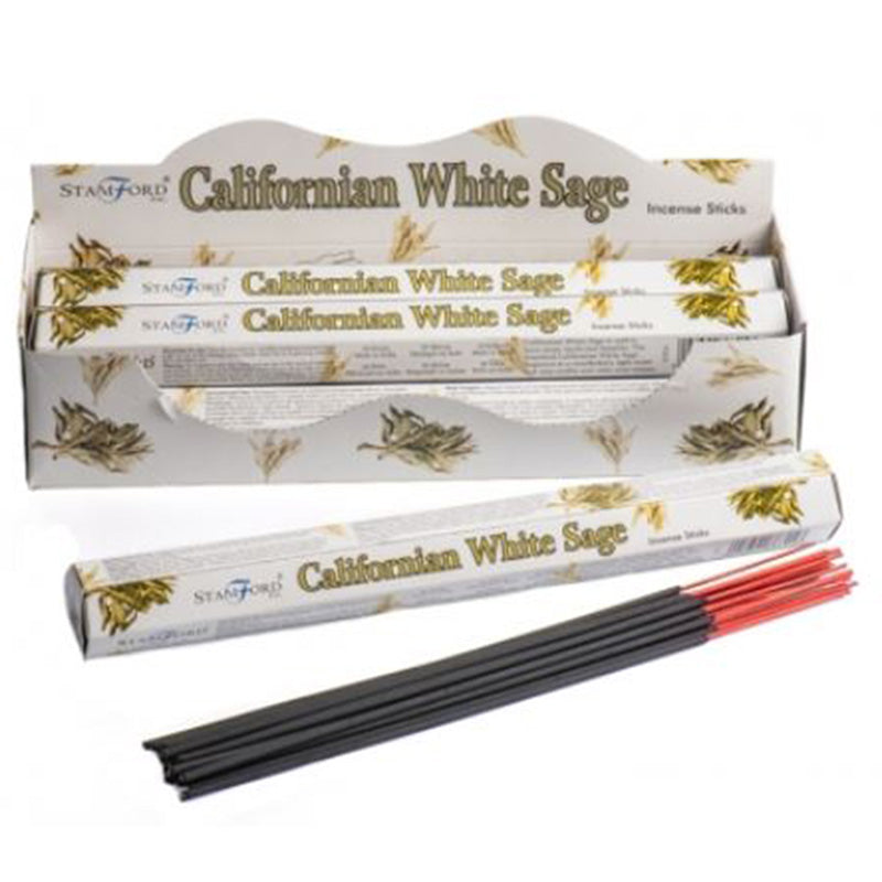 View 6x Californian White Sage Stamford Hex Incense Sticks information