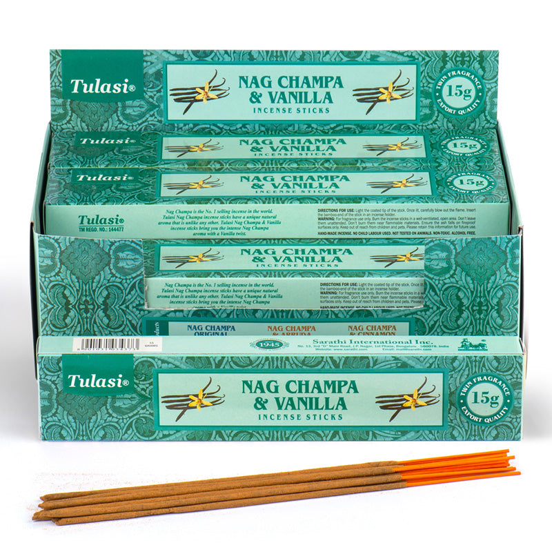 View Nag Champa Tulasi Incense Sticks x 12 Vanilla information