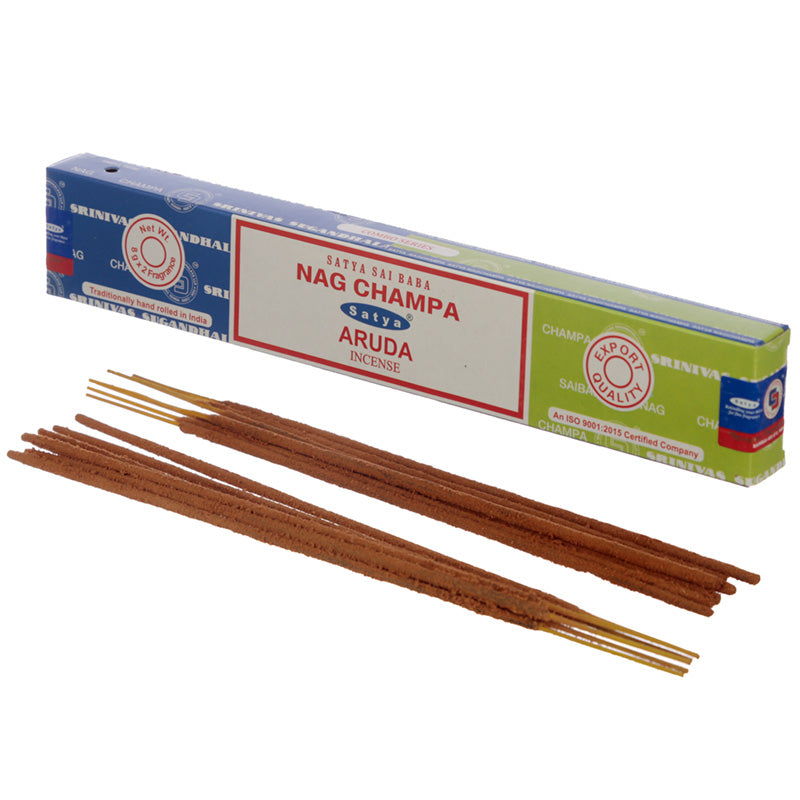 View 12x Satya Incense Sticks Nag Champa Aruda information