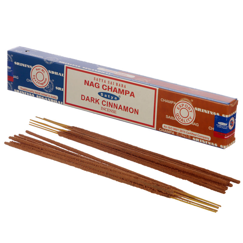 View 12x Satya Incense Sticks Nag Champa Dark Cinnamon information