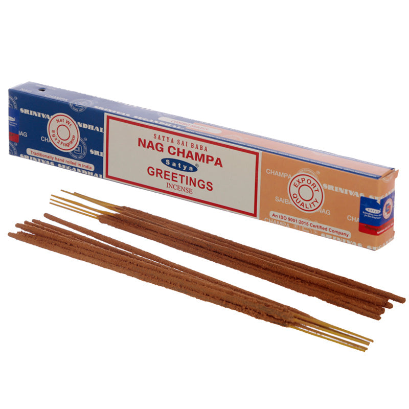 View Satya Incense Sticks Nag Champa Greetings information