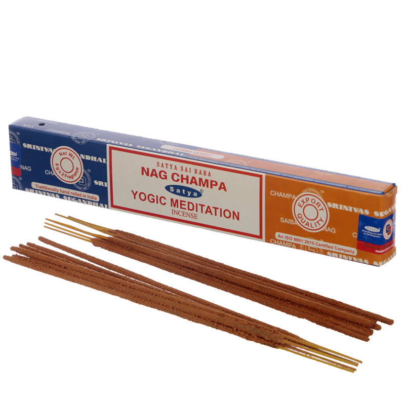 View 12x Satya Incense Sticks Nag Champa Yogic Meditation information