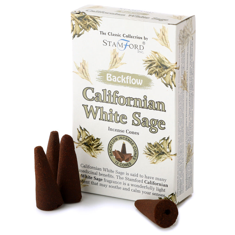 View 12x Stamford Backflow Incense Cones Californian White Sage information