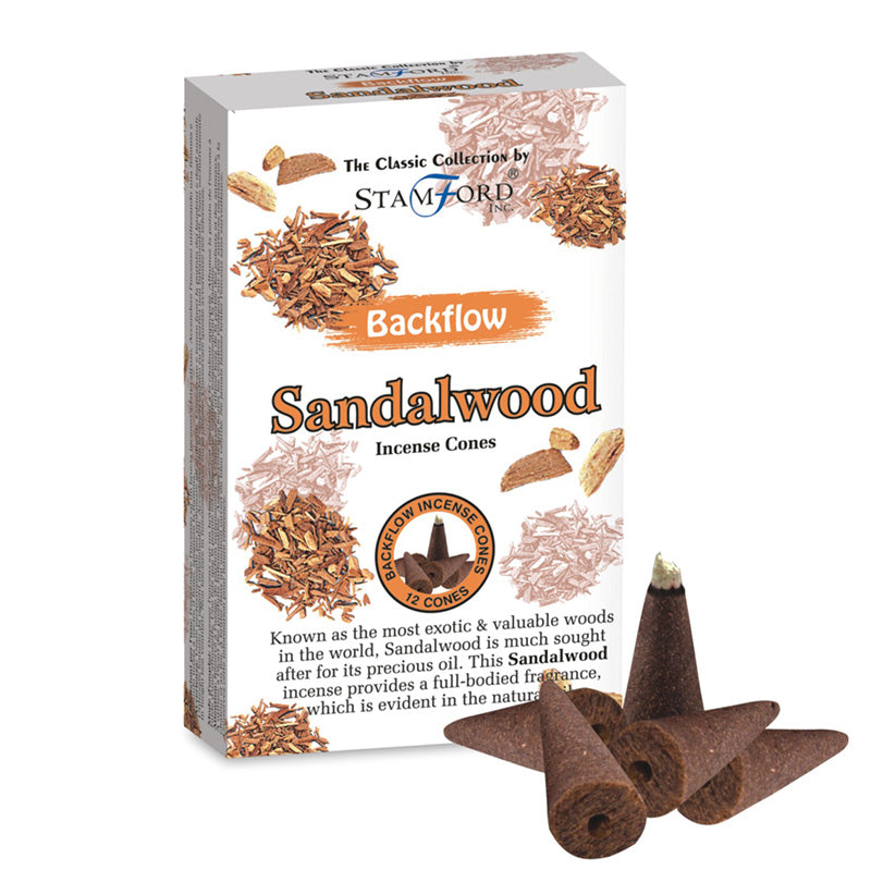 View 12x Stamford Backflow Incense Cones Sandalwood information
