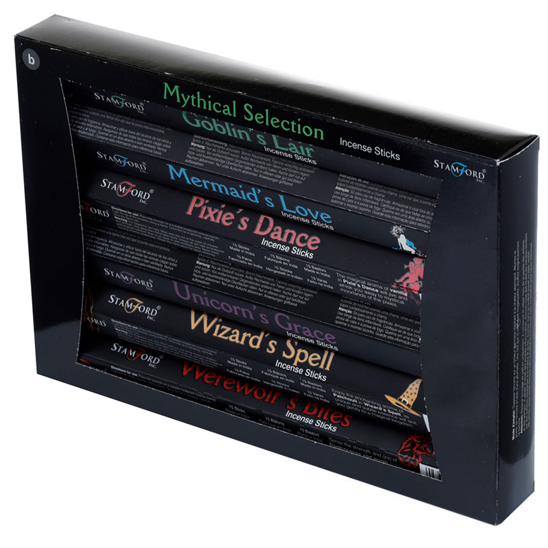 View 37324 Stamford Hex Black Incense Sticks 6 Pack Variety Set Mythical Grace information