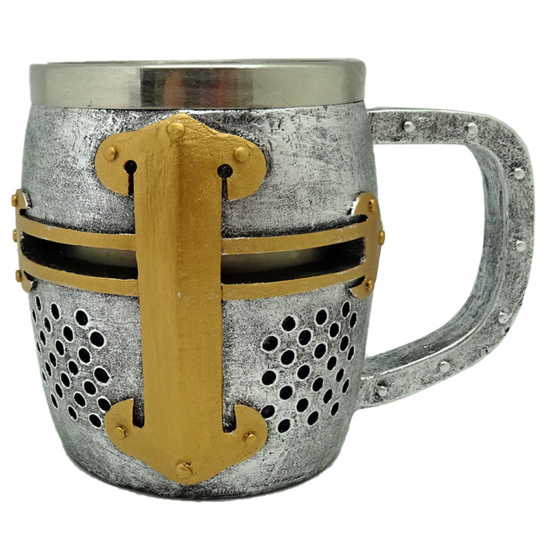 View Decorative Tankard Silver and Gold Medieval Knight information