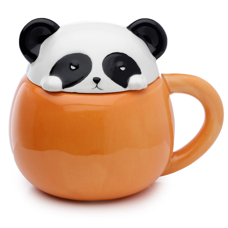 View Peeping Lid Ceramic Lidded Animal Mug Adoramals Panda information