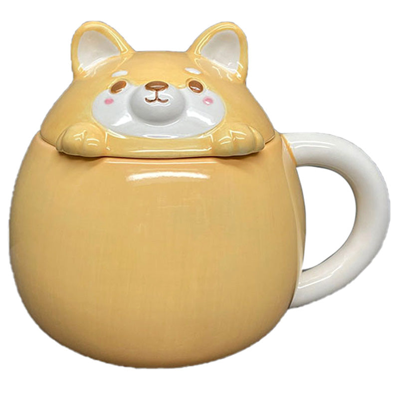 View Peeping Lid Ceramic Lidded Animal Mug Shiba Inu information