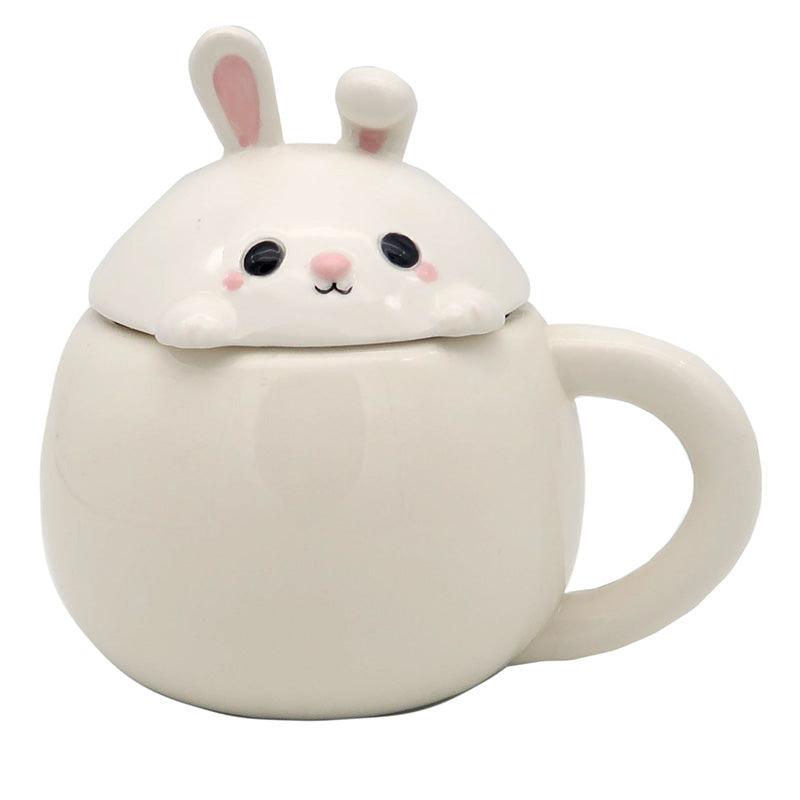 View Peeping Lid Ceramic Lidded Animal Mug Rabbit information