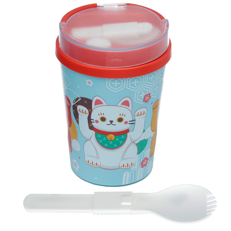 View Reusable Stainless Steel Food SnackLunch Pot 500ml Maneki Neko Lucky Cat information