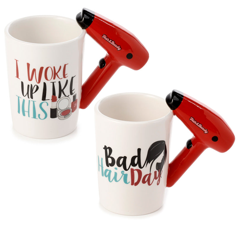 View Fun Hair Drier Shaped Handle Ceramic Mug information