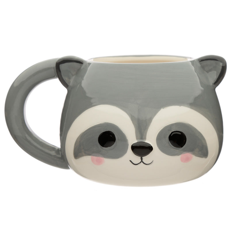 View Ceramic Shaped Head Mug Adoramals Raccoon information