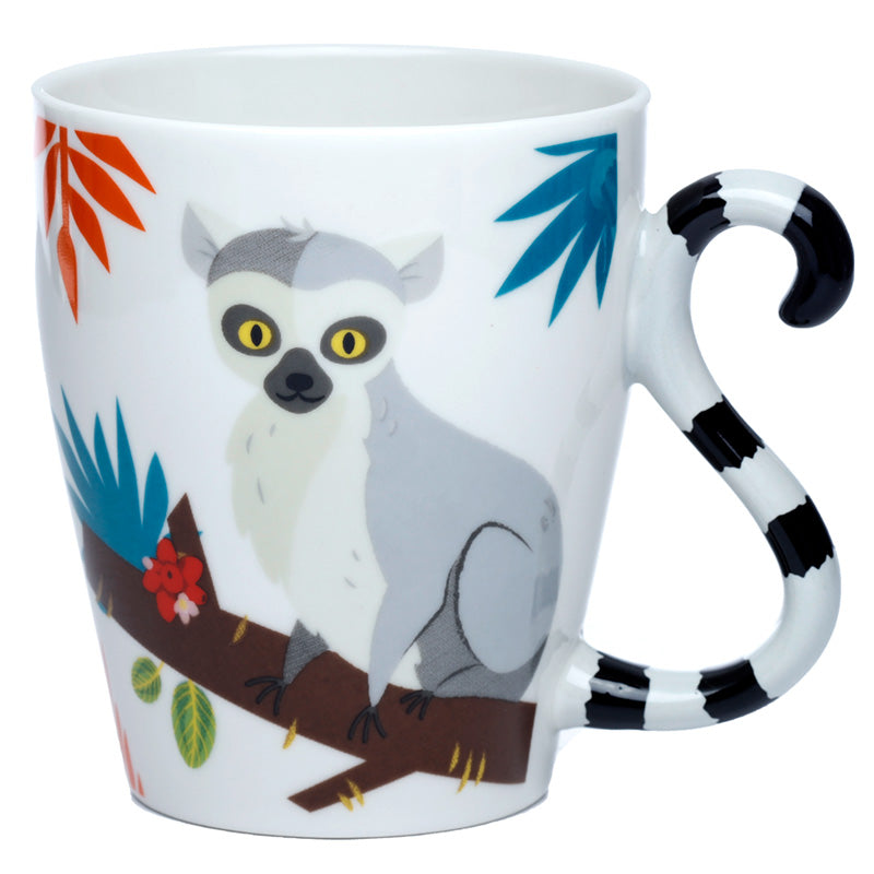 View Lemur Spirit of the Night Ceramic Tail Shaped Handle Mug information