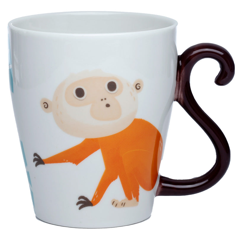 View Monkey Zooniverse Ceramic Tail Shaped Handle Mug information