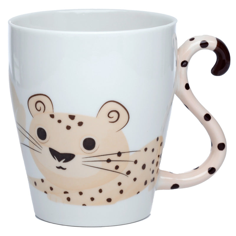 View Cheetah Zooniverse Ceramic Tail Shaped Handle Mug information