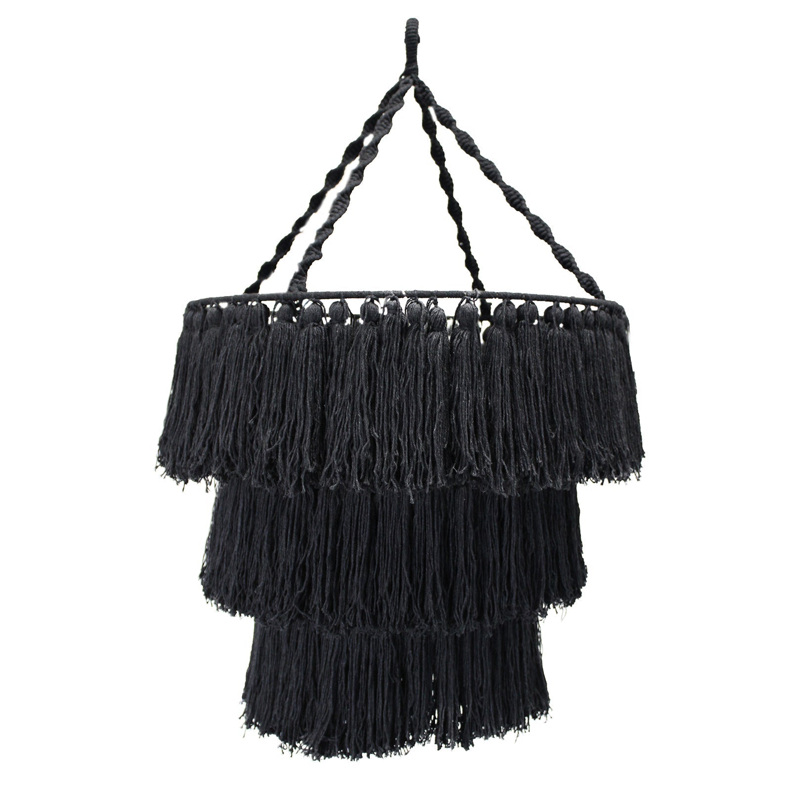 View Macrame Soft Chandelier Black information