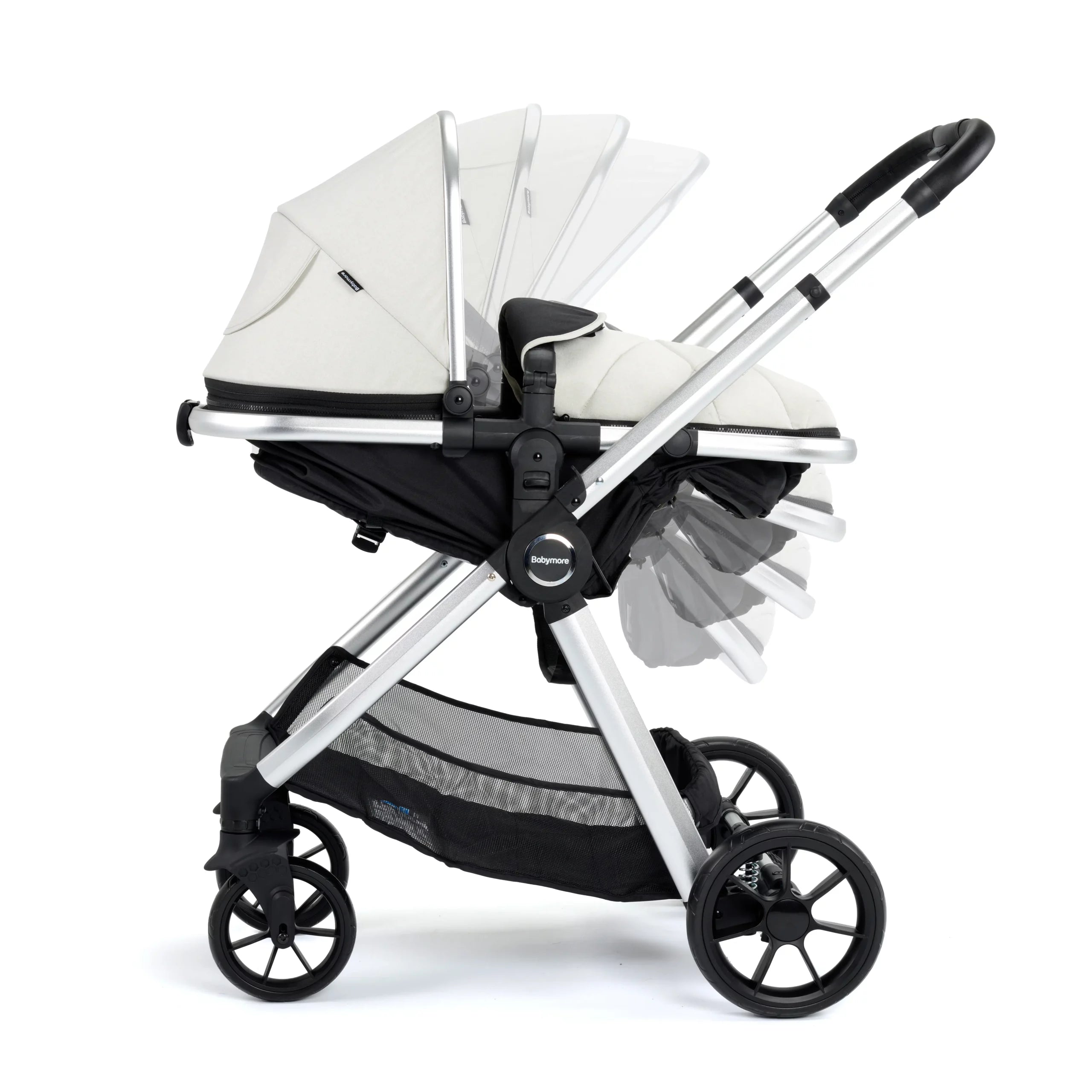 View Babymore Mimi 2 in 1 Pram Pushchair Silver information