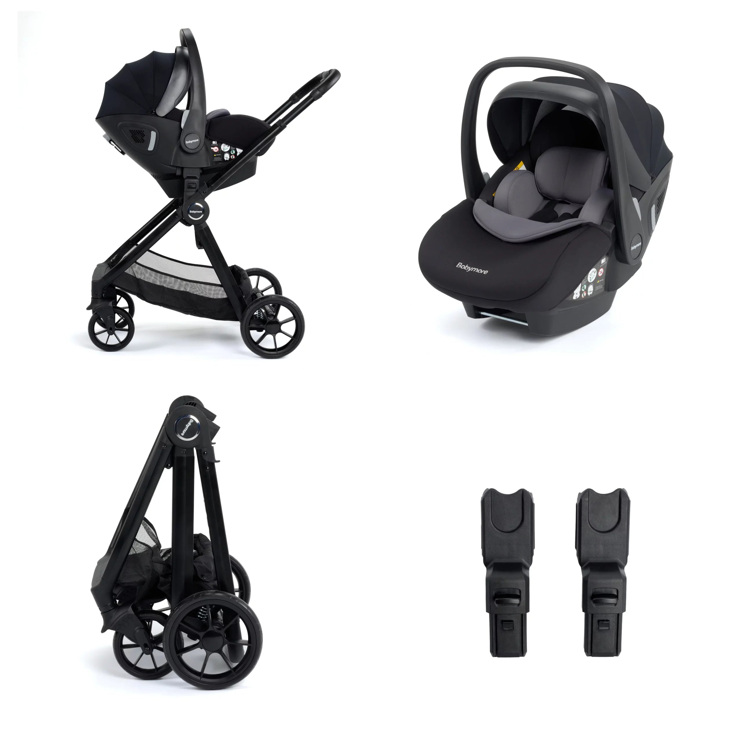 View Babymore Mimi Travel System Pecan iSize Car Seat Black information