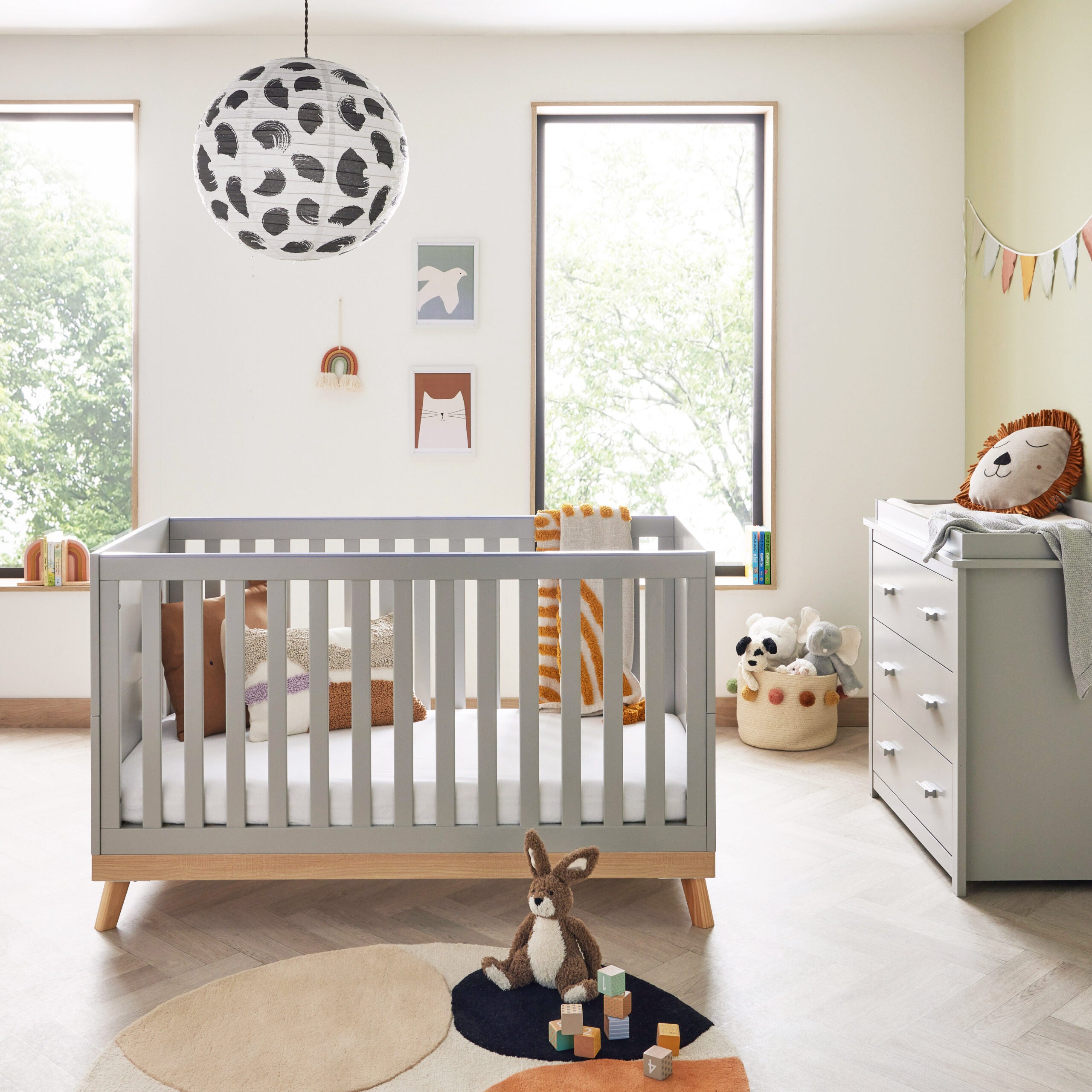 View Babymore Mona 2 Piece Nursery Room Set Grey information