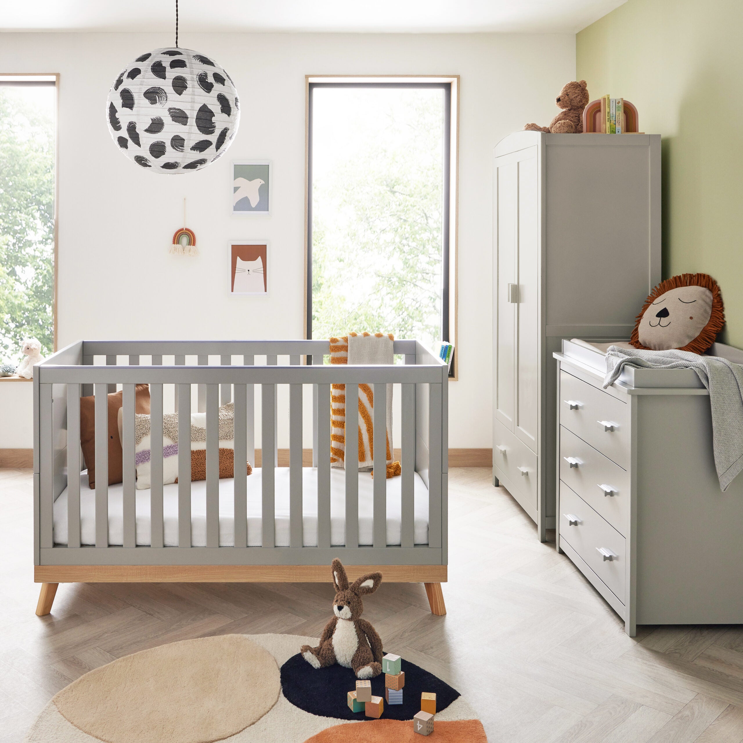 View Babymore Mona 3 Piece Nursery Room Set Grey information