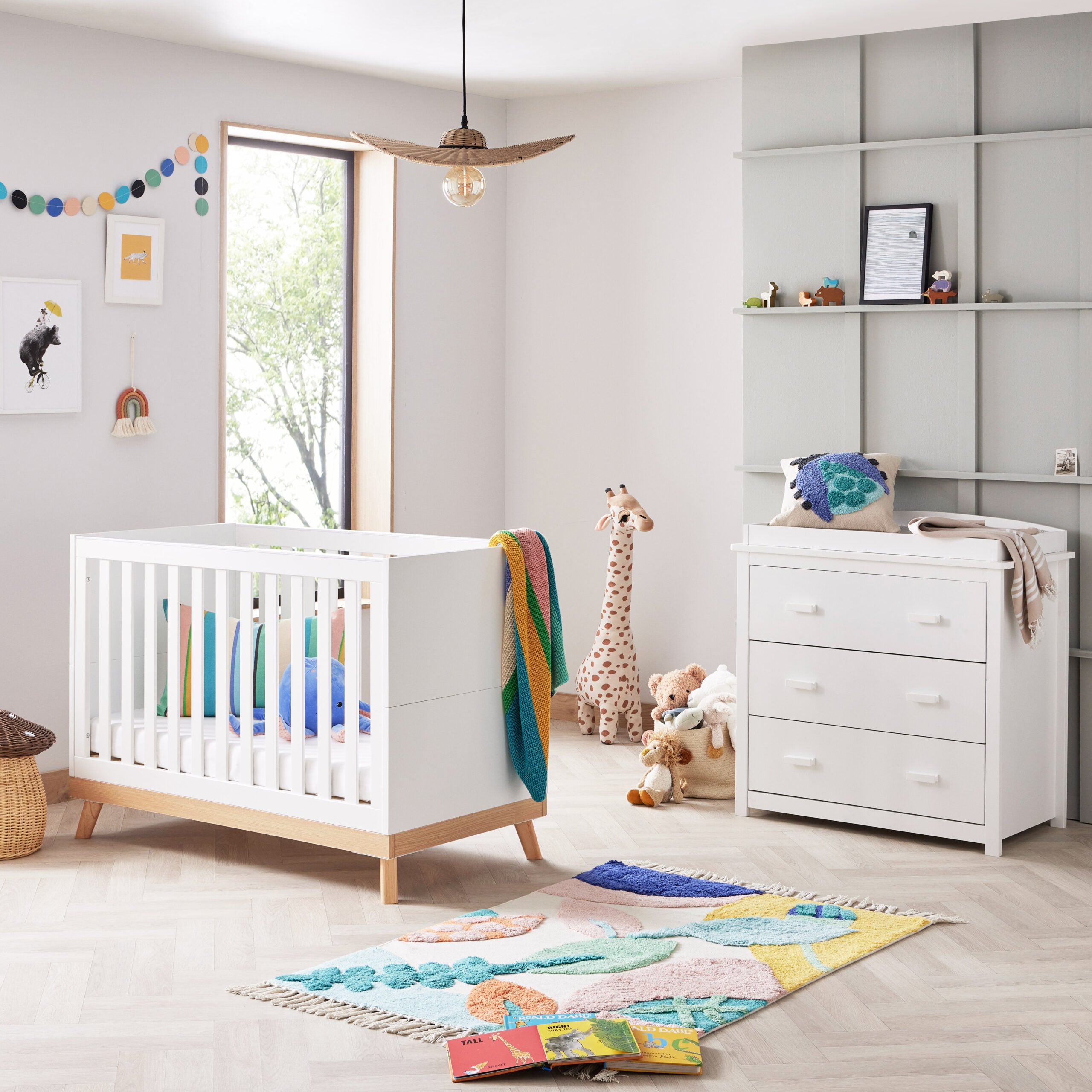 View Babymore Mona Mini 2 Piece Nursery Room Set White information