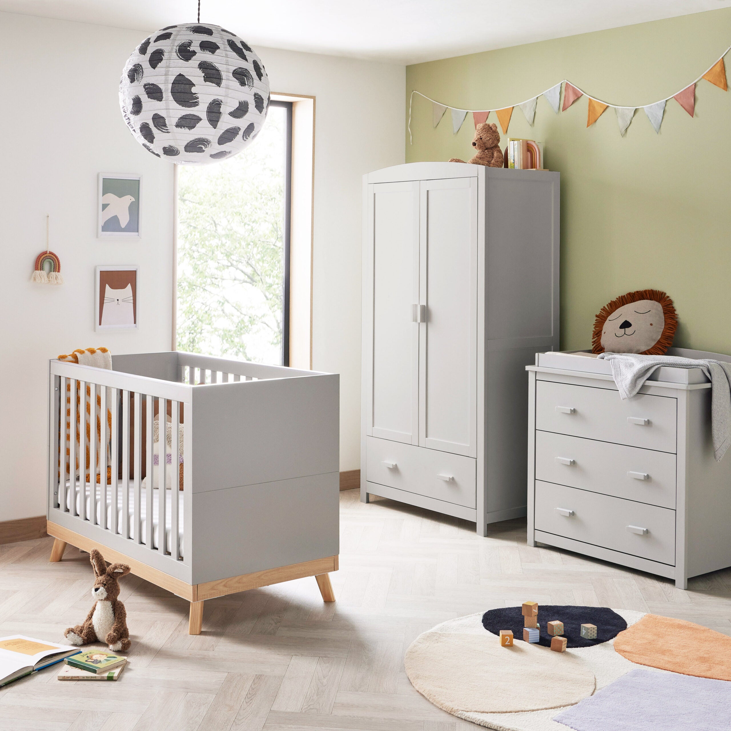 View Babymore Mona Mini 3 Piece Nursery Room Set Grey information