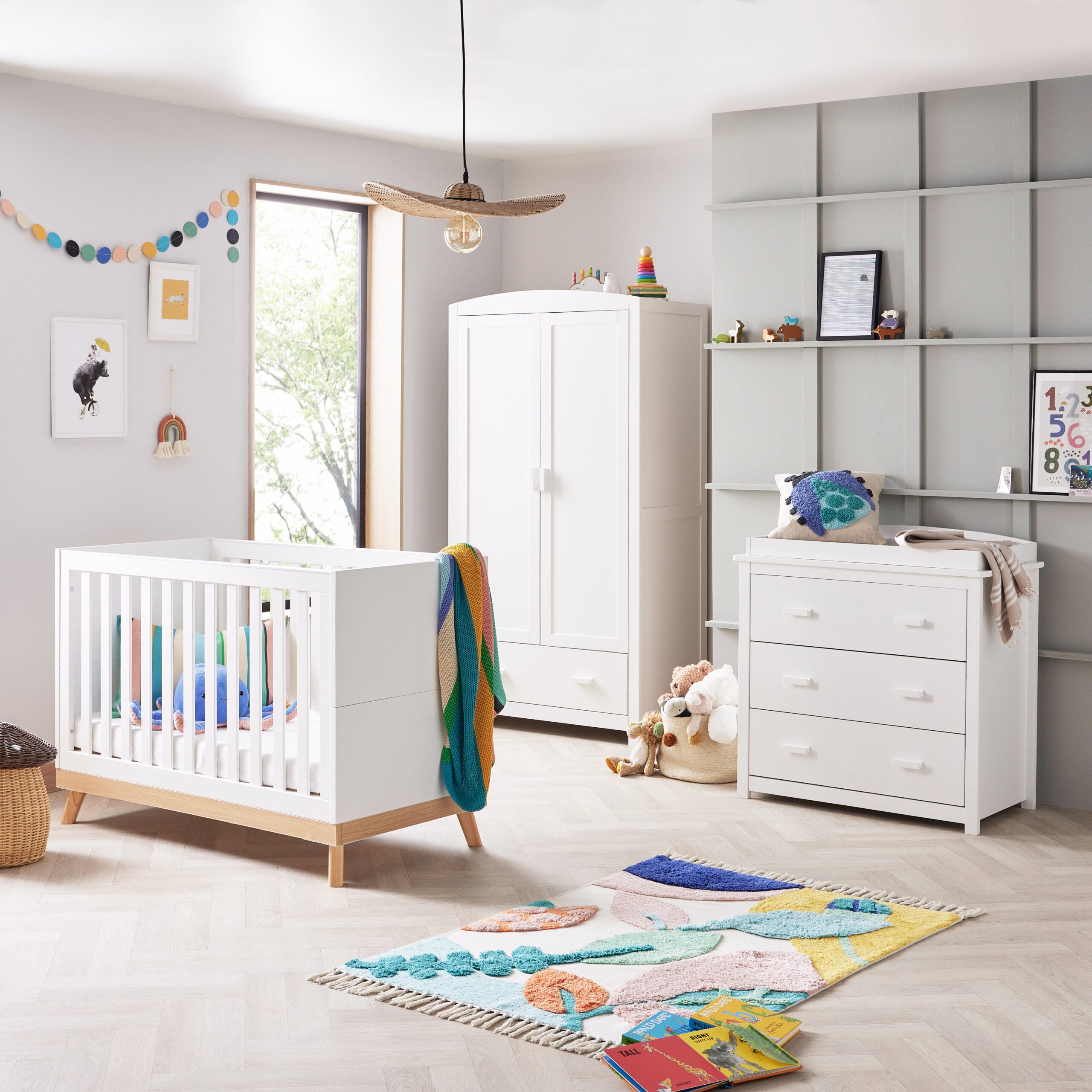 View Babymore Mona Mini 3 Piece Nursery Room Set White information