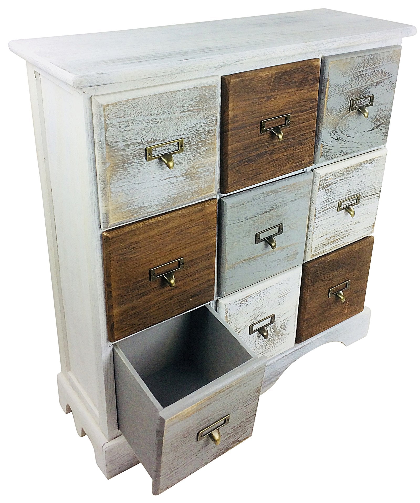 View Wood Cabinet With 9 Drawers 64cm information