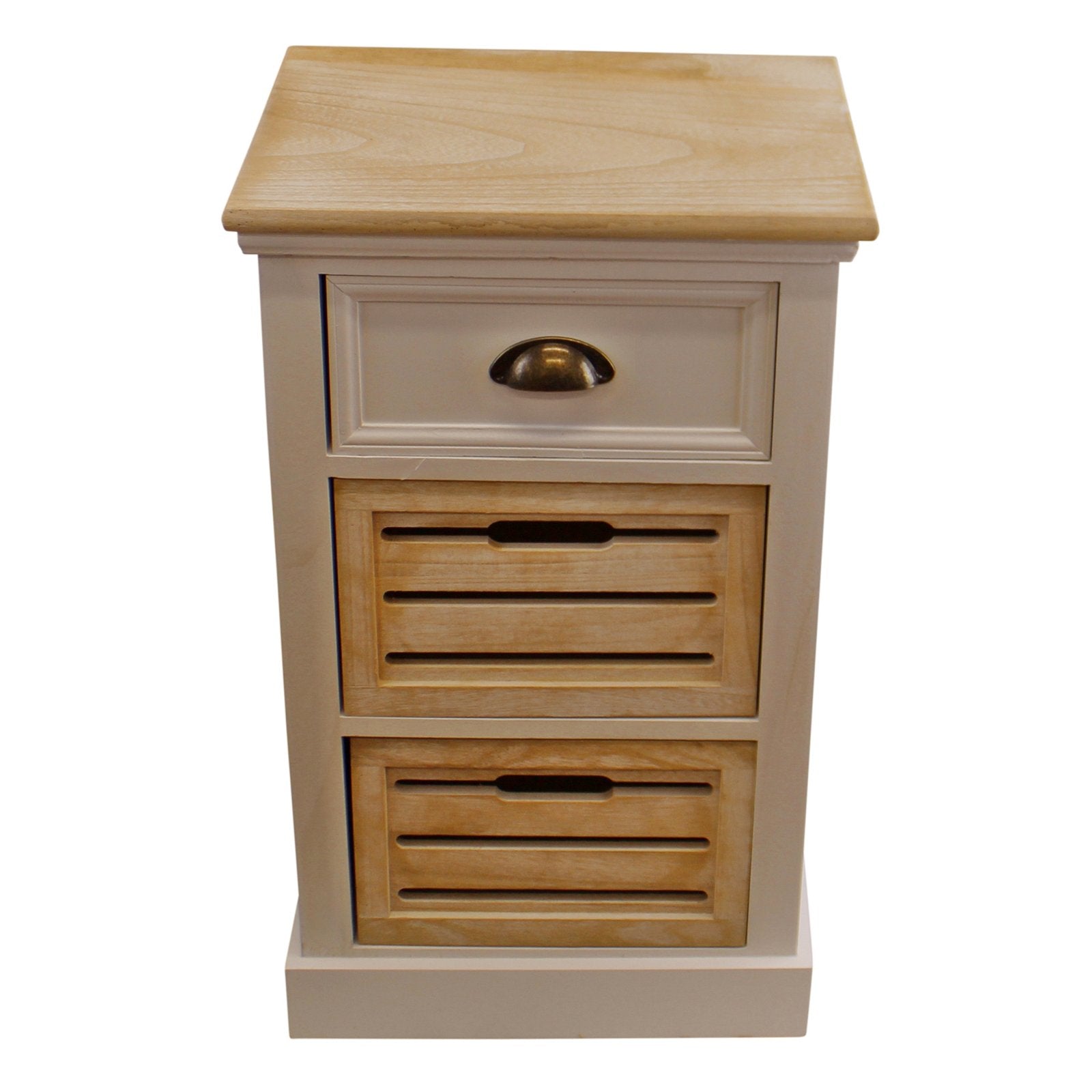 View Contemporary Natural White Chest Of Drawers 3 Drawers information