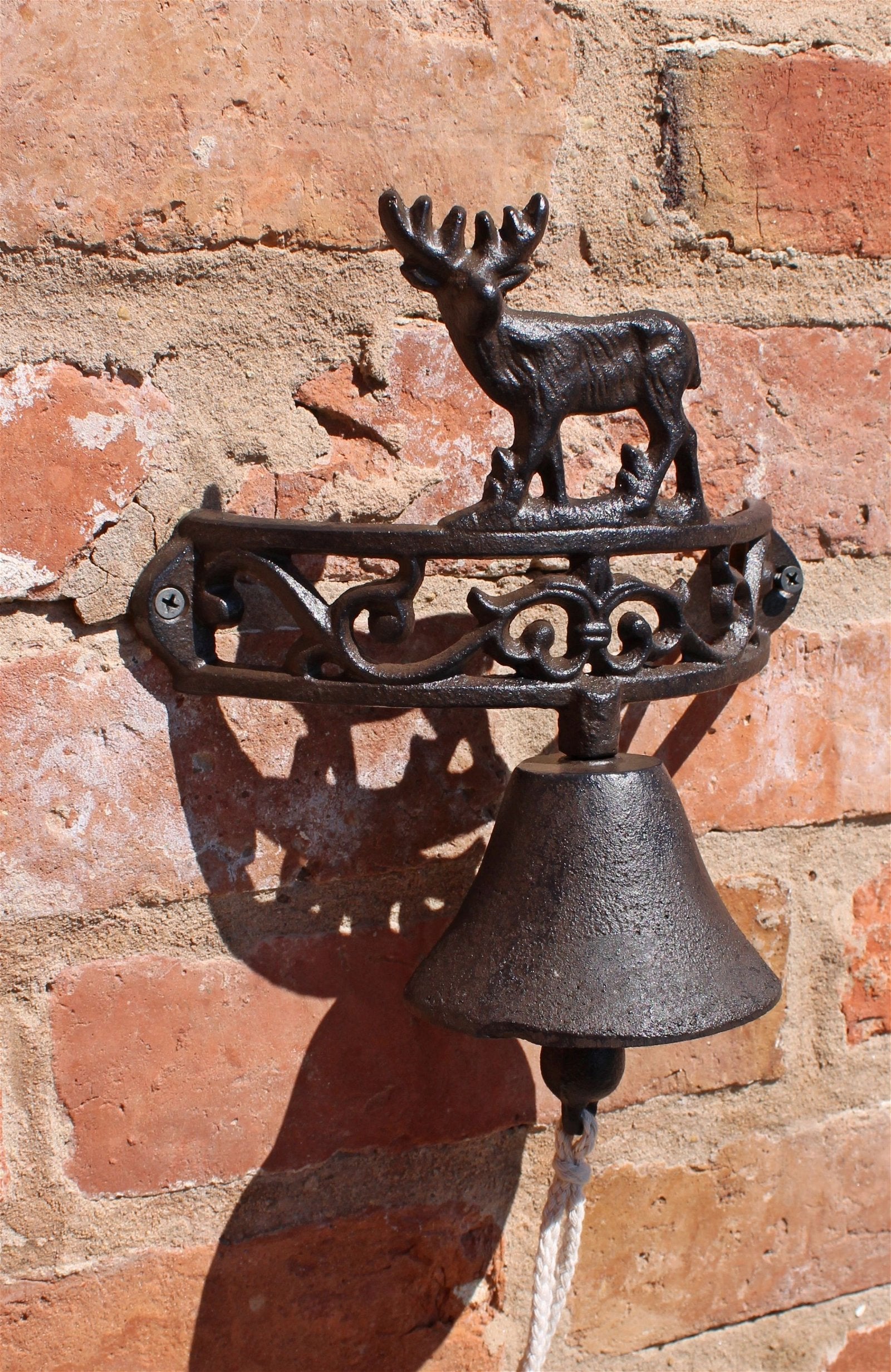 View Rustic Cast Iron Wall Bell Reindeer Standing information