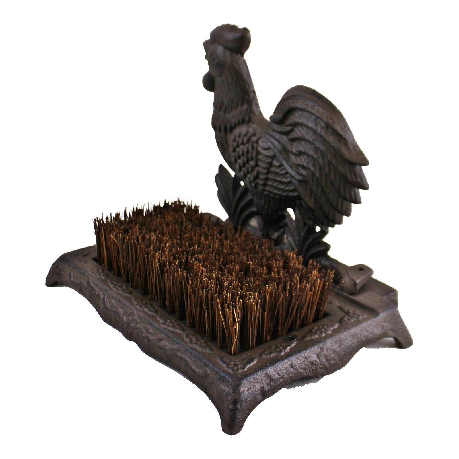 View Cast Iron Garden Boot Brush Cockerel Design information