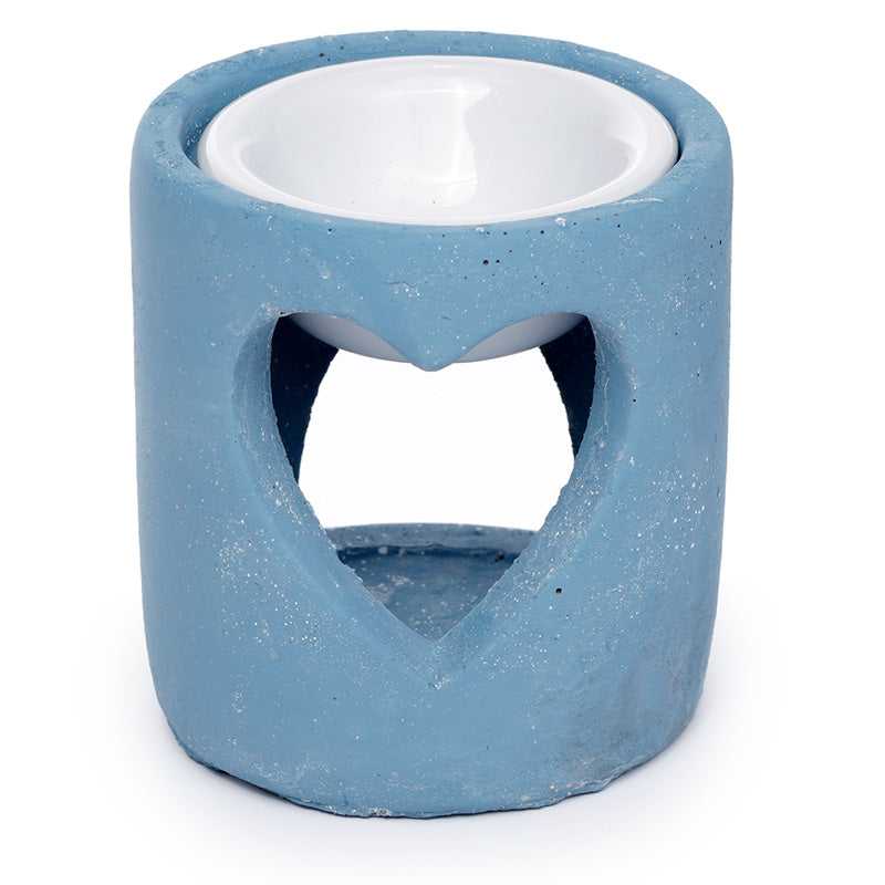 View Blue Eden Concrete Industrial Style Heart CutOut Oil Burner information