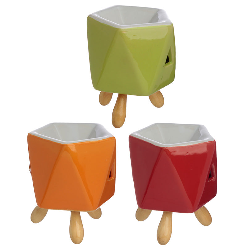 View Ceramic Abstract Bold Colours Eden Oil Burner with Feet information