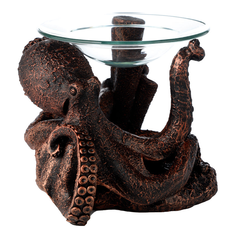 View Bronze Octopus Resin Oil and Wax Burner with Glass Dish information