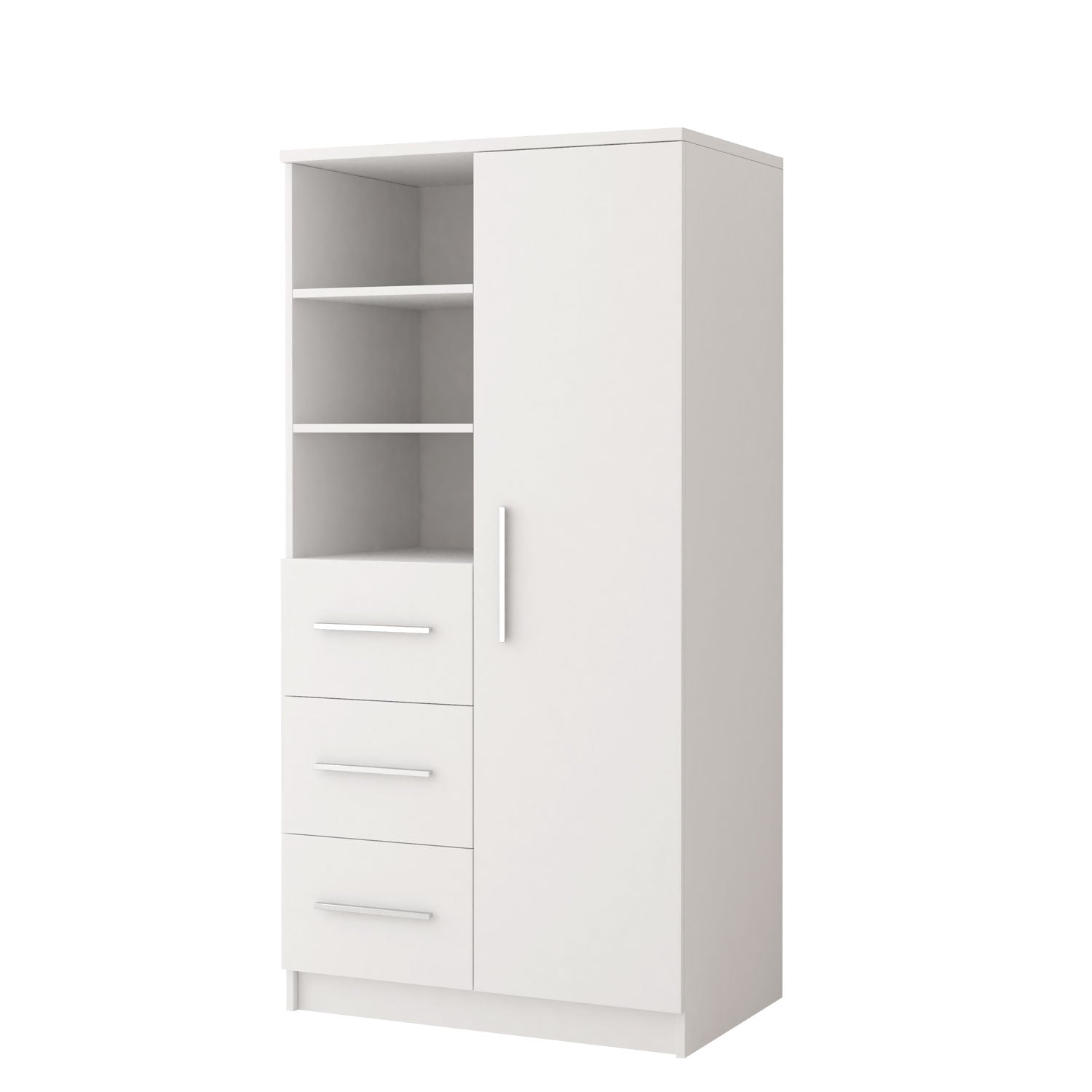 View Omega OM05 Tall Cabinet 80cm White Matt White Matt 80cm information