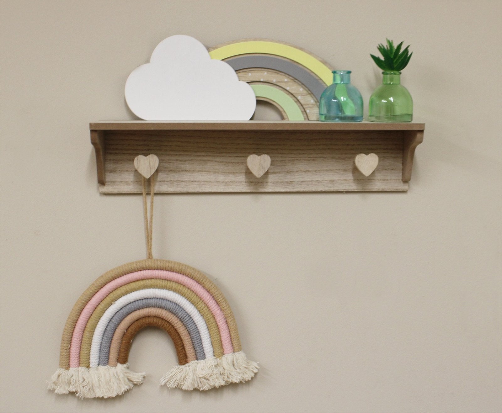 View Rainbow and Cloud Shelf with Hooks information