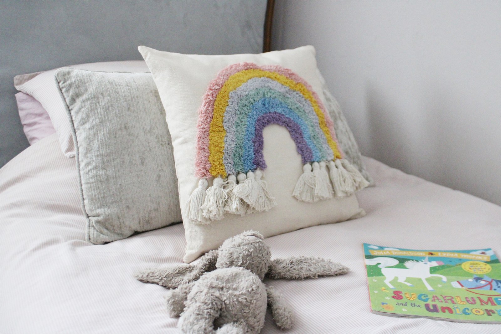 View Rainbow Tassel Square Scatter Cushion information